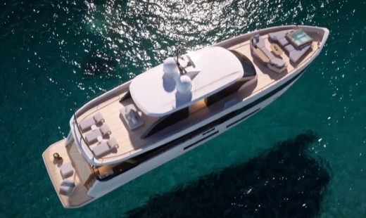 Du thuyền mới dài 98 foot của Azimut có hồ bơi vô cực nằm trên boong trên