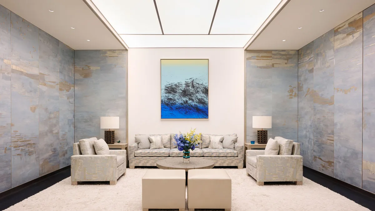 Một phòng lounge VIP tại Tiffany & Co. Ginza