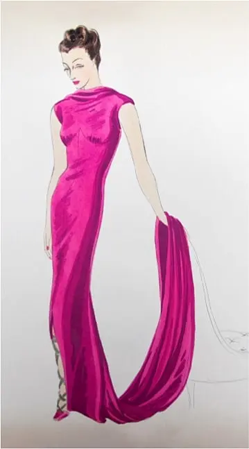 Bức thiết kế váy dạ hội màu